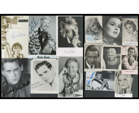 TV and Film Collection of 27 Signed Photos and Promo Cards. Signatures include Constant Remy, Carlos Thompson, Karin Baal, My