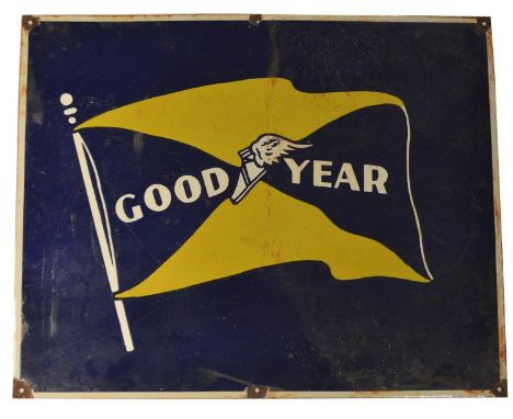 An enamel advertising sign, Goodyear, 64 x 51cms. 