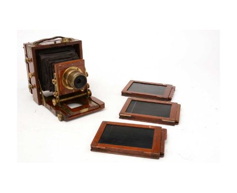 J. Lancaster &amp; Sons Paten The 1898 Instantography quarter plate camera, with lens also marked for J. Lancaster &amp; Son,