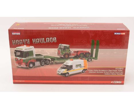 A Corgi Limited Edition Heavy Haulage Foden Alpha Nooteboom Stepframe Trailer, scale 1:50, CC13912, limited edition No. 1061/