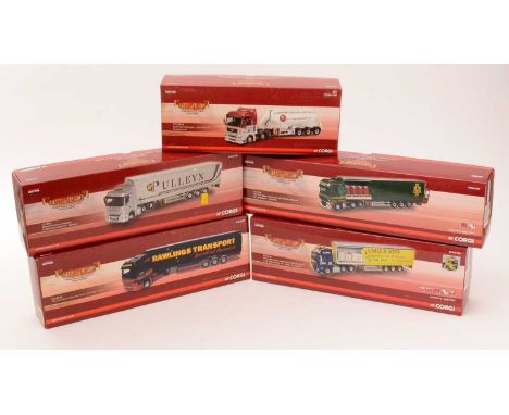 Five Corgi Limited Edition Hauliers of Renown 1:50 scale commercial trucks, comprising: CC13430 Limited Edition 39/1000; CC13