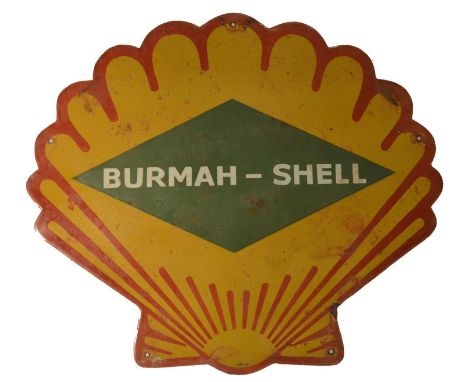 An enamel advertising sign, Burmah-Shell, 70 x 61cms. 