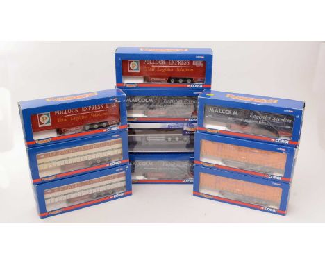 Corgi Hauliers of Renown 1:50 scale commercial trailers, comprising: CC19906 (x2); CC19905 (x2); CC19907 (x3); CC19903 (x2); 