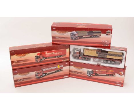 Corgi Hauliers of Renown 1:50 scale diecast commercial trucks, comprising: CC14025 Limited Edition 640/1200; CC14008 Limited 