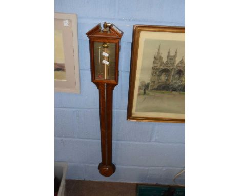 Comitti, Holborn, a reproduction Georgian style mahogany stick barometer, approx 90cm high