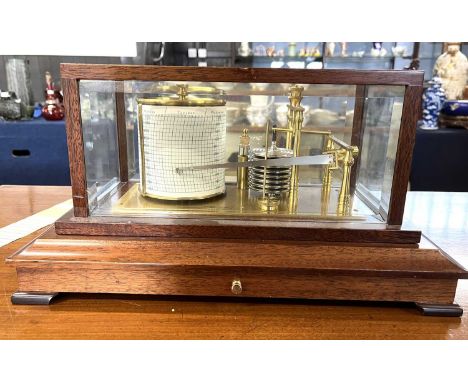 Russell, Norwich, a 20th Century hardwood cased barograph, case 40cm wide