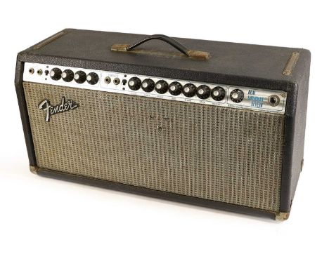 silver face, two inputs, with dual footswitch, with outputs for speaker and extension speaker, adjustable voltage, push-pull 