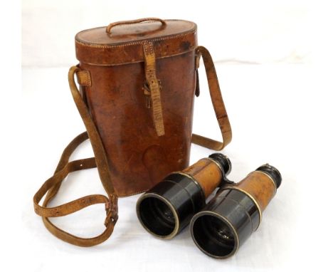 PAIR OF VICTORIAN MILITARY FIELD GLASSESmarked 'Ross London', with folding eye pieces, War Department arrow, various markings