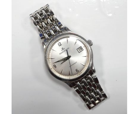 JAEGER-LeCOULTRE GENTLEMAN'S MASTER CONTROL AUTOMATIC WRISTWATCH
the silvered dial with Arabic and baton five minute markers 