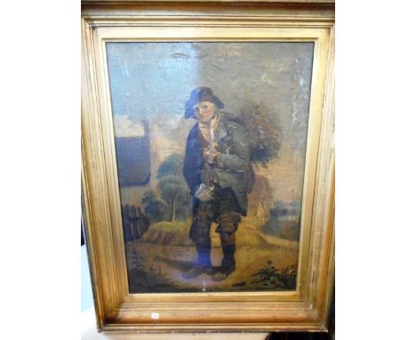 A gilt framed oleograph of a gentleman, 55 x 39cm.