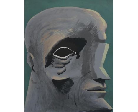 Horst Antes, Omaggio a Michelangelo, 1975 lithograph in colours on BFK Rives paper, signed, 135/200. H.106 W.85cm. 