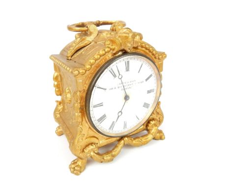 An early 20th century French Pendule D'Officier style bracket clock, retailed by Leroy et Fils, 211 - 213 Regent Street, Lond