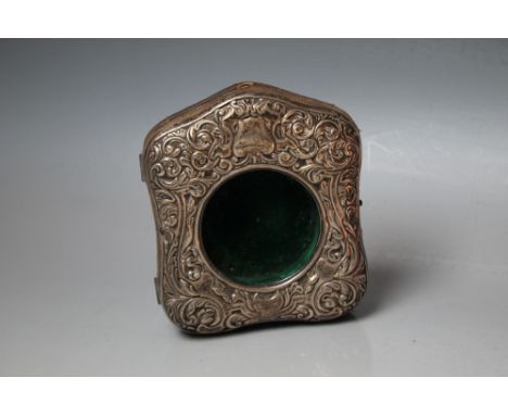 A HALLMARKED SILVER POCKET WATCH DISPLAY CASE BY CORNELIUS DESORMEAUX  SAUNDERS AND JAMES FRANCIS HOLLINGS SHEPHERD - BIRMING