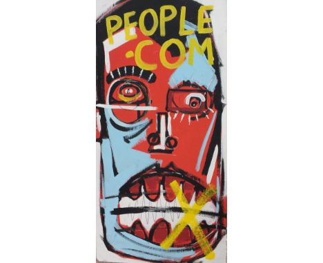 CLIFF PHILLIPS.  Three modernist portrait studies 'People.com', 'Peter', and an untitled portrait, all signed verso and two d