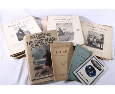 WW1 interest, The Western Front drawings by Muirhead Bone from 1916-1917 containing drawings of Tanks, Trenches, Weapons, Sol