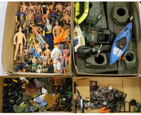 Action Man and other action figures and accessories including Arnold&nbsp;Schwarzenegger, Michael Jackson, Mr T, parachute ma