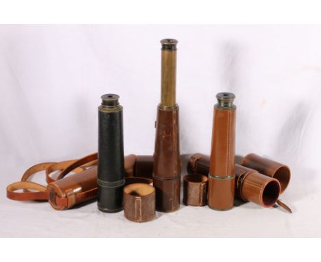 Baker of 244 High Holborn London four draw telescope, B C &amp; Co Ltd three draw telescope "TEL SCT REGT MKIIs 13066 OS126GA
