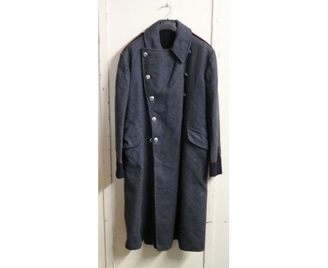 British Army greatcoat or long jacket having Uniquip label with RAC (Royal Armoured Corps) buttons by The Uniform Clothing an