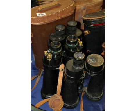 Pair of Barr and Stroud 7x CF41 naval, marine or lighthouse keeper's binoculars, marked with War Department crows foot arrow,