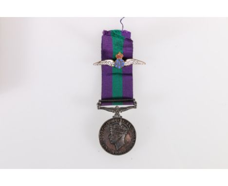 George VI general service medal with Palestine clasp to 512520 AC1 T CRAIG RAF (Aircraftman 1st class Royal Air Force) with a