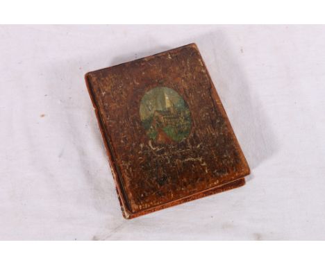 Victorian book with ink sketch illustrations and verse written by Jane Frith and given as a gift to her friend Caroline Emily