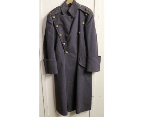 British Army greatcoat or long jacket having C F Johns and Pegg of London label "A E Cameron Esq April 1935" with Scottish br