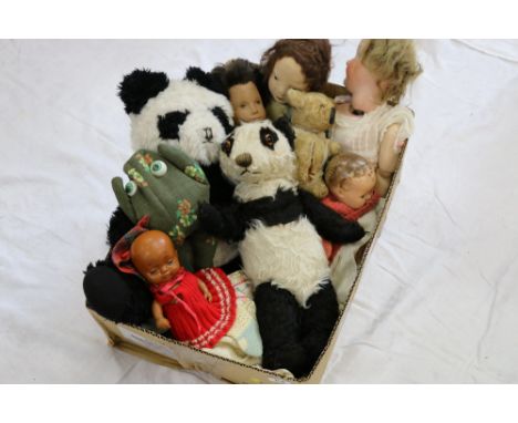 Armand Marseille bisque headed doll 390 A5M, Dream Baby doll, Sasha style doll, early straw filled koala bear, etc. Condition