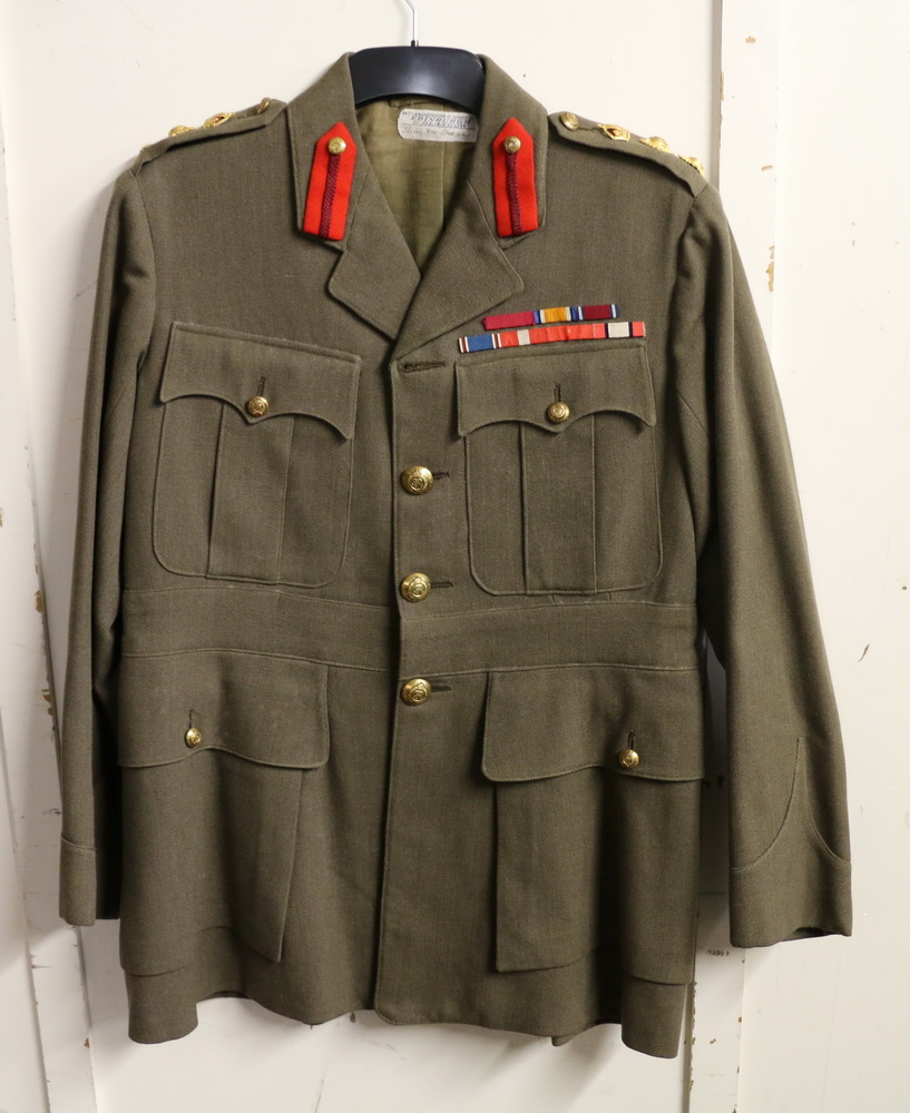 British Army khaki green dress uniform jacket having W Anderson and Son ...