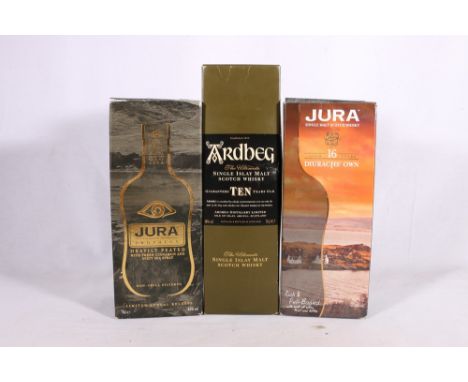 JURA Diurachs' Own 16 year old single malt Scotch whisky 70cl 40% abv, JURA Prophecy single malt Scotch whisky and&nbsp;ARDBE