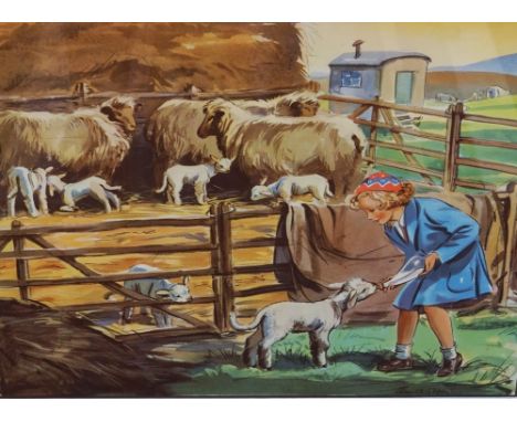 EILEEN A. SOPER
'The Lamb without a Mother', colour print (this image and others by the artist used in infant schools in conj