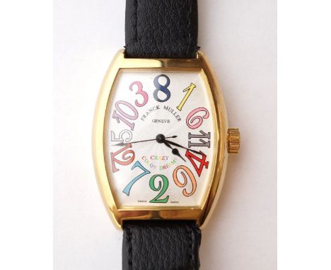 FRANCK MULLER CONQUISTADOR REPLICA WRISTWATCH
marked 8000 #002 to the back of the case, with a white enamelled dial with appl