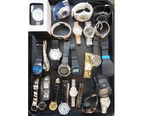 SELECTION OF LADIES AND GENTLEMEN'S WRISTWATCHES
including Sekonda (new and boxed), Burberry, Next, replica Rolex, Swarovski,