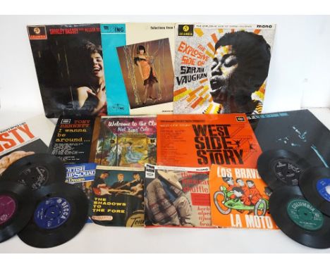 COLLECTION OF VINYL LP AND 7" RECORDS
LP's include 'The Explosive Side of Sarah Vaughn' 1963, 'West Side Story' 1961, 'Everyt