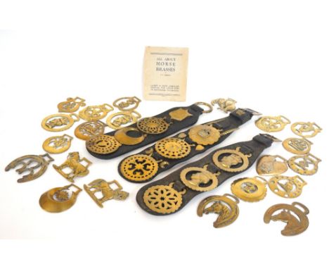 GOOD COLLECTION OF VINTAGE HORSE BRASSES
including Victorian Commemorative, Agricultural Sporting Types, Gipsy and Romany ori
