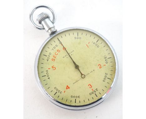 WALTHAM ADMIRALTY PATTERN No.6 STOPWATCH
the backplate with 'WD' arrow and numbered 'UII4I4'