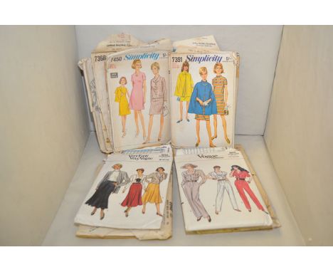 Vintage ladies clothes patterns by Vogue, Simplicity, McCalls; and others.