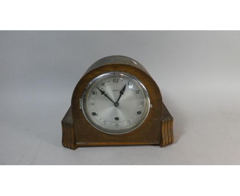 An Oak Bentima Westminster Chime Mantle Clock 