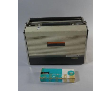 A Vintage Grundig Reel-to-reel Portable Tape Recorder and a GDM 300 Microphone 