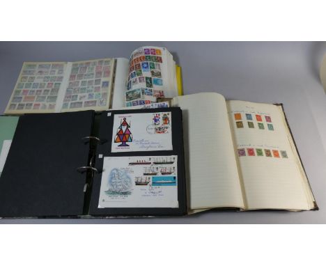 A Stamp Stock Book and Contents, Stamp Album and Contents, First Day Covers Etc 