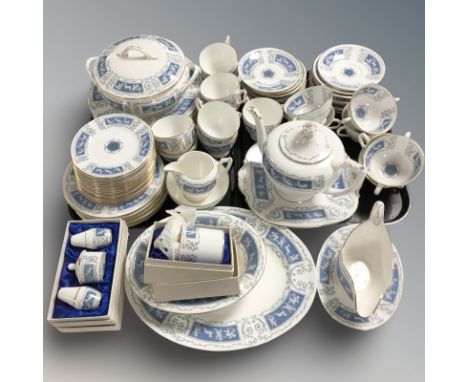Approximately ninety-five pieces of Coalport Revelry tea, coffee and dinner porcelain including a boxed six place coffee serv