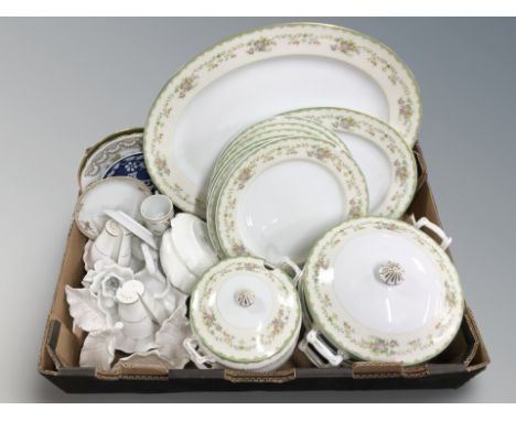 A Noritake porcelain part dinner service, Wedgwood part dinner service and other ceramics 