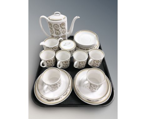 A twenty one piece Wedgwood Venetia coffee service designed by Susie Cooper.