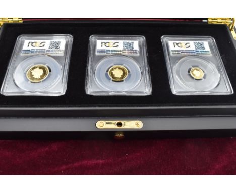 The 2017 Double Portrait Deluxe Gold Sovereign set for Tristan Da Cunha. A Sovereign, Half Sovereign and a Quarter Sovereign.