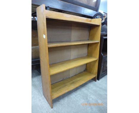 A light oak open bookcase 