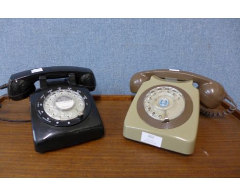 Two vintage telephones 