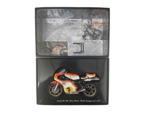 A boxed Minichamps 1:12 scale model: Suzuki RG 500, Barry Sheene, World Champion GP 1976