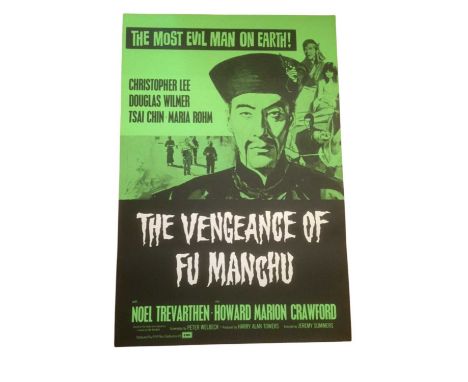 An original British one sheet poster for The Vengeance of Fu Man Chu (1972) from the Studio Canal Archive at Pinewood Studios