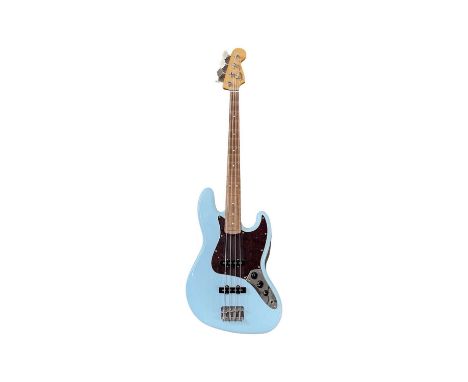 A 2019 Fender Vintera 60s Jazz bass guitar, with Pau Ferro fingerboard in Daphne Blue.With branded softcase.Serial number: MX