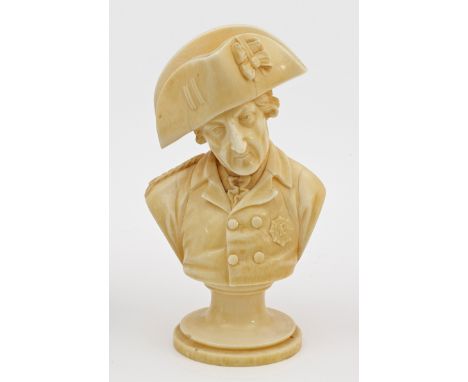 Deutscher Bildhauer und Elfenbeinbildschnitzer(Tätig im 2. Hälfte19. Jh.)Porträtbüste König Friedrich II. von Preußen als "Al