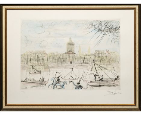 Salvador Dalí(1904 Figueras - 1989 ebenda)"L'Académie de Paris" (Die Akademie in Paris). OriginaltitelFarbradierung/Arches-Ve